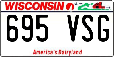 WI license plate 695VSG