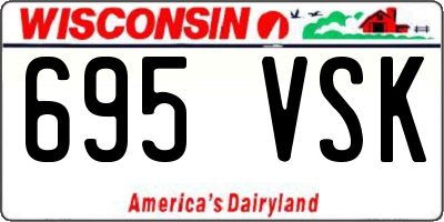 WI license plate 695VSK