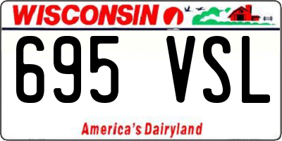 WI license plate 695VSL