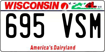 WI license plate 695VSM