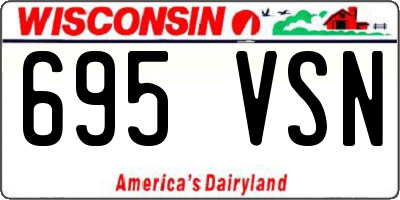 WI license plate 695VSN