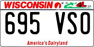 WI license plate 695VSO