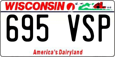 WI license plate 695VSP