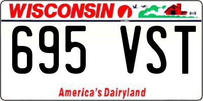 WI license plate 695VST