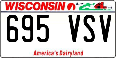 WI license plate 695VSV