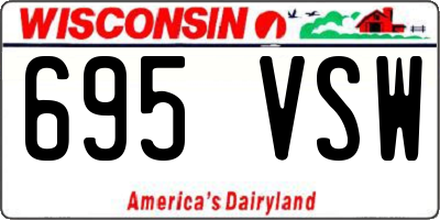 WI license plate 695VSW