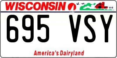 WI license plate 695VSY
