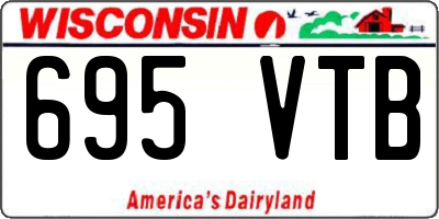 WI license plate 695VTB