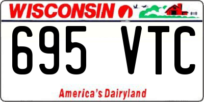 WI license plate 695VTC