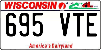 WI license plate 695VTE