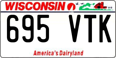 WI license plate 695VTK