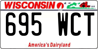 WI license plate 695WCT