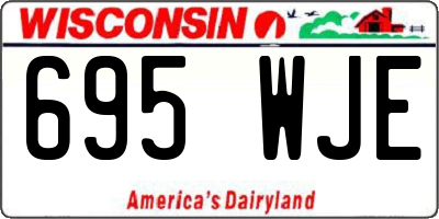 WI license plate 695WJE