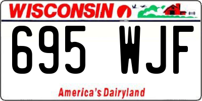 WI license plate 695WJF