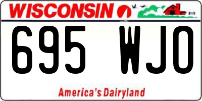 WI license plate 695WJO