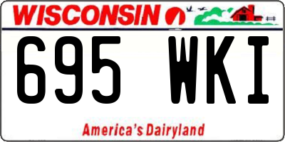 WI license plate 695WKI