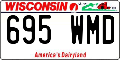 WI license plate 695WMD