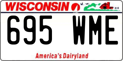 WI license plate 695WME
