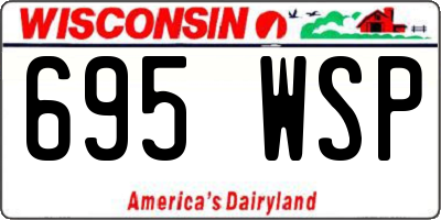 WI license plate 695WSP