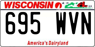 WI license plate 695WVN
