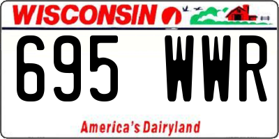 WI license plate 695WWR