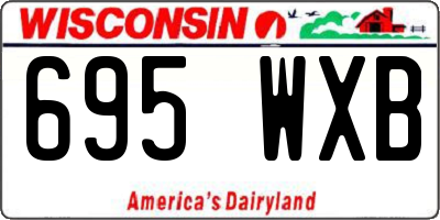 WI license plate 695WXB