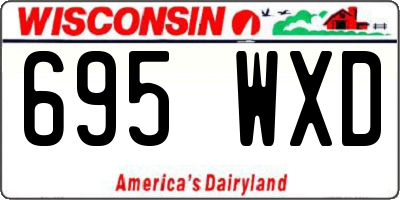WI license plate 695WXD