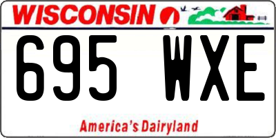 WI license plate 695WXE