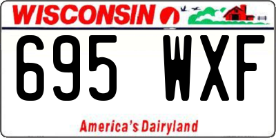 WI license plate 695WXF