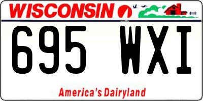 WI license plate 695WXI