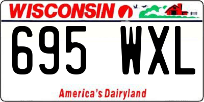 WI license plate 695WXL