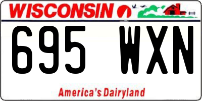 WI license plate 695WXN