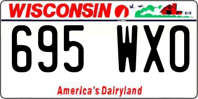 WI license plate 695WXO