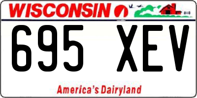 WI license plate 695XEV