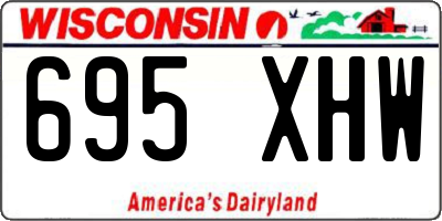 WI license plate 695XHW