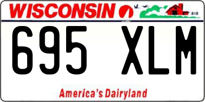 WI license plate 695XLM