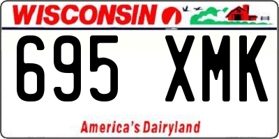 WI license plate 695XMK