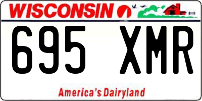 WI license plate 695XMR