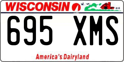 WI license plate 695XMS