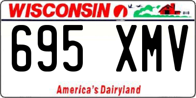 WI license plate 695XMV