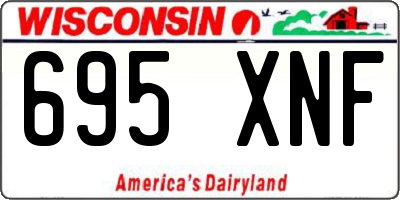 WI license plate 695XNF