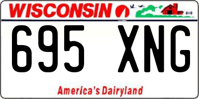 WI license plate 695XNG