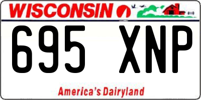 WI license plate 695XNP