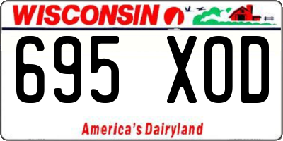 WI license plate 695XOD