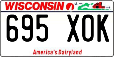 WI license plate 695XOK