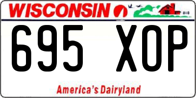 WI license plate 695XOP