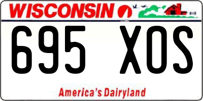 WI license plate 695XOS