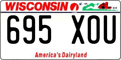 WI license plate 695XOU