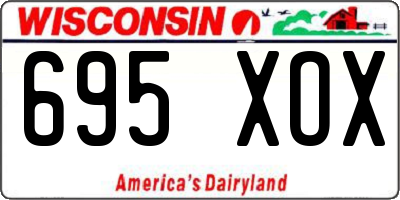 WI license plate 695XOX