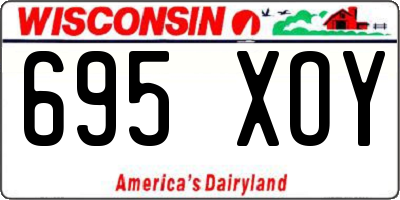 WI license plate 695XOY
